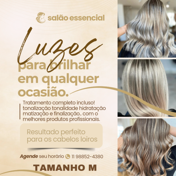 Luzes cabelo do tamanho M