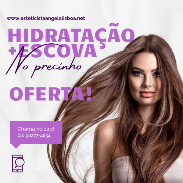 Hidratação + escova + prancha