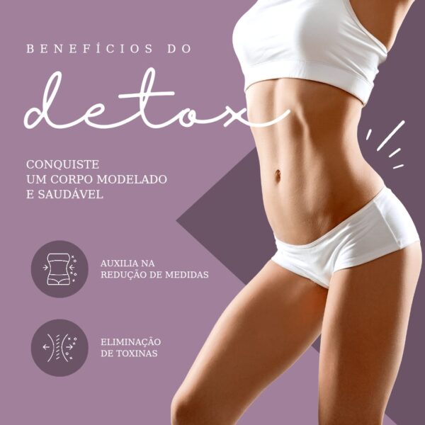 Detox corporal uma sessão Ação Antioxidante três áreas abdômen braço e coxas